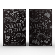 Two black book covers for Until Death and Little Death by Nicole Blanchard
