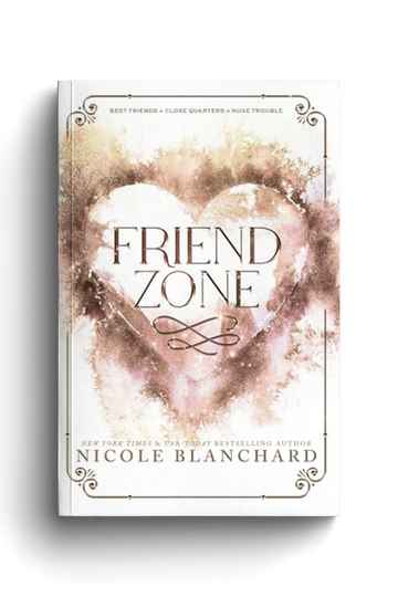 Book cover of 'Friend Zone' by Nicole Blanchard with a heart design on a white background