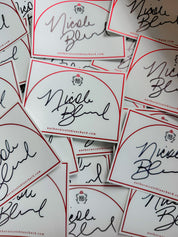Red Foiled Book Plate Signed by Author