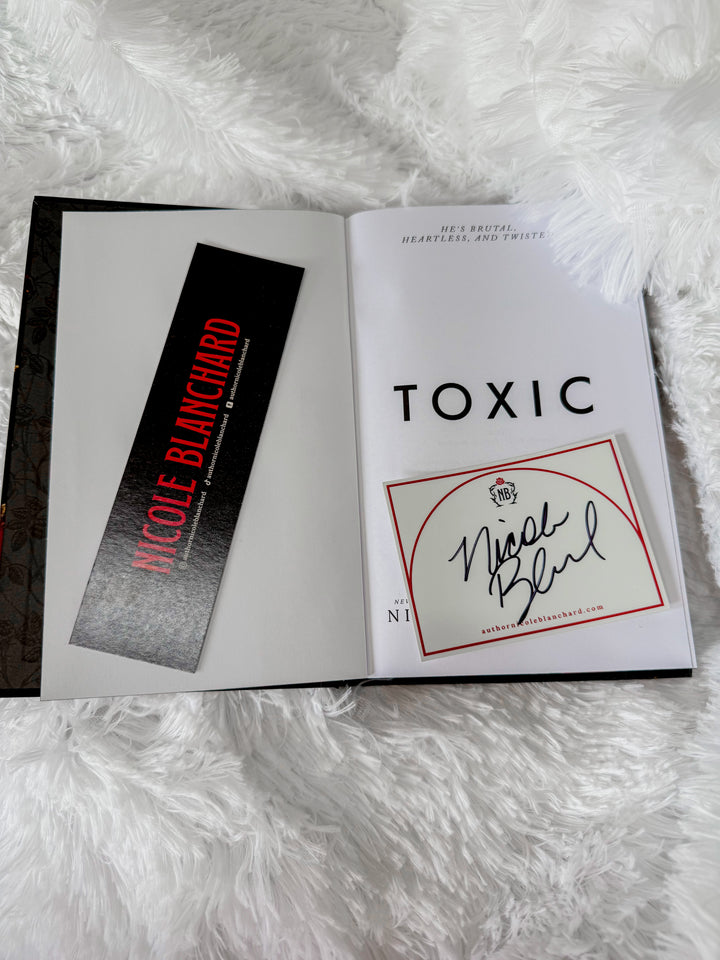 Red Foiled Book Plate Signed by Author