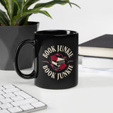 Book Junkie Black Glossy Mug